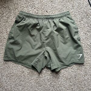 Men’s Gymshark shorts 5inch color green size M